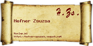 Hefner Zsuzsa névjegykártya